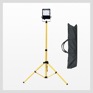 Telescopic folding tripod, work light stand