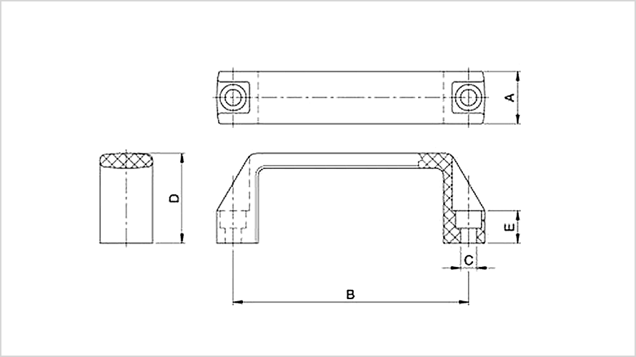 1211系列(角型)（角型）寸法図