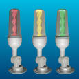 Light guide column type LED warning light
